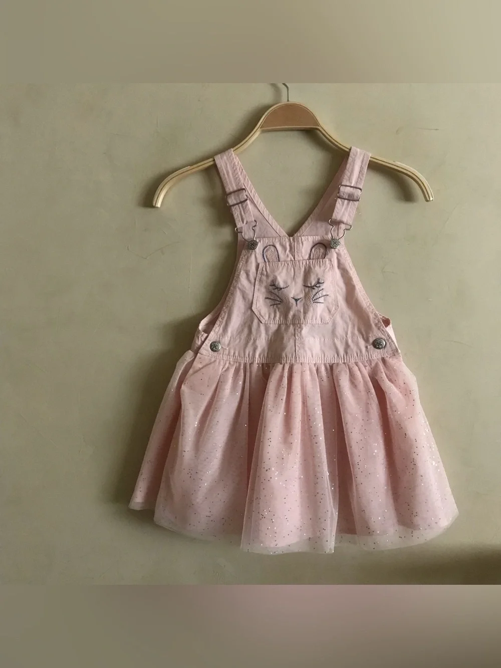 OshKosh B'gosh Light Pink Girls' Overalls Style Dress
